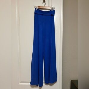 🌀NWT🌀By Johnny Royal Blue palazzo Lounge Pants 🌀 coquette wide leg leggings